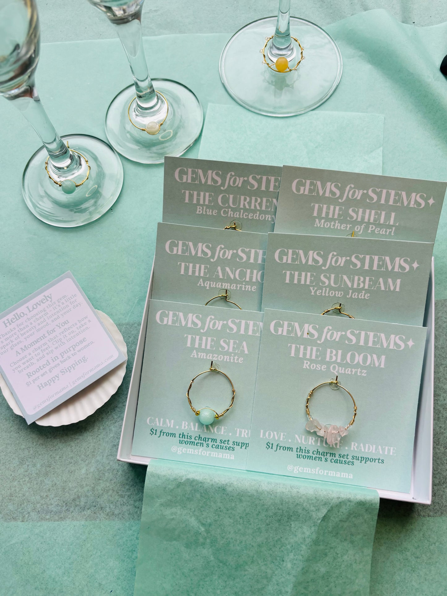 Seaside Bloom Set of 6 Charms