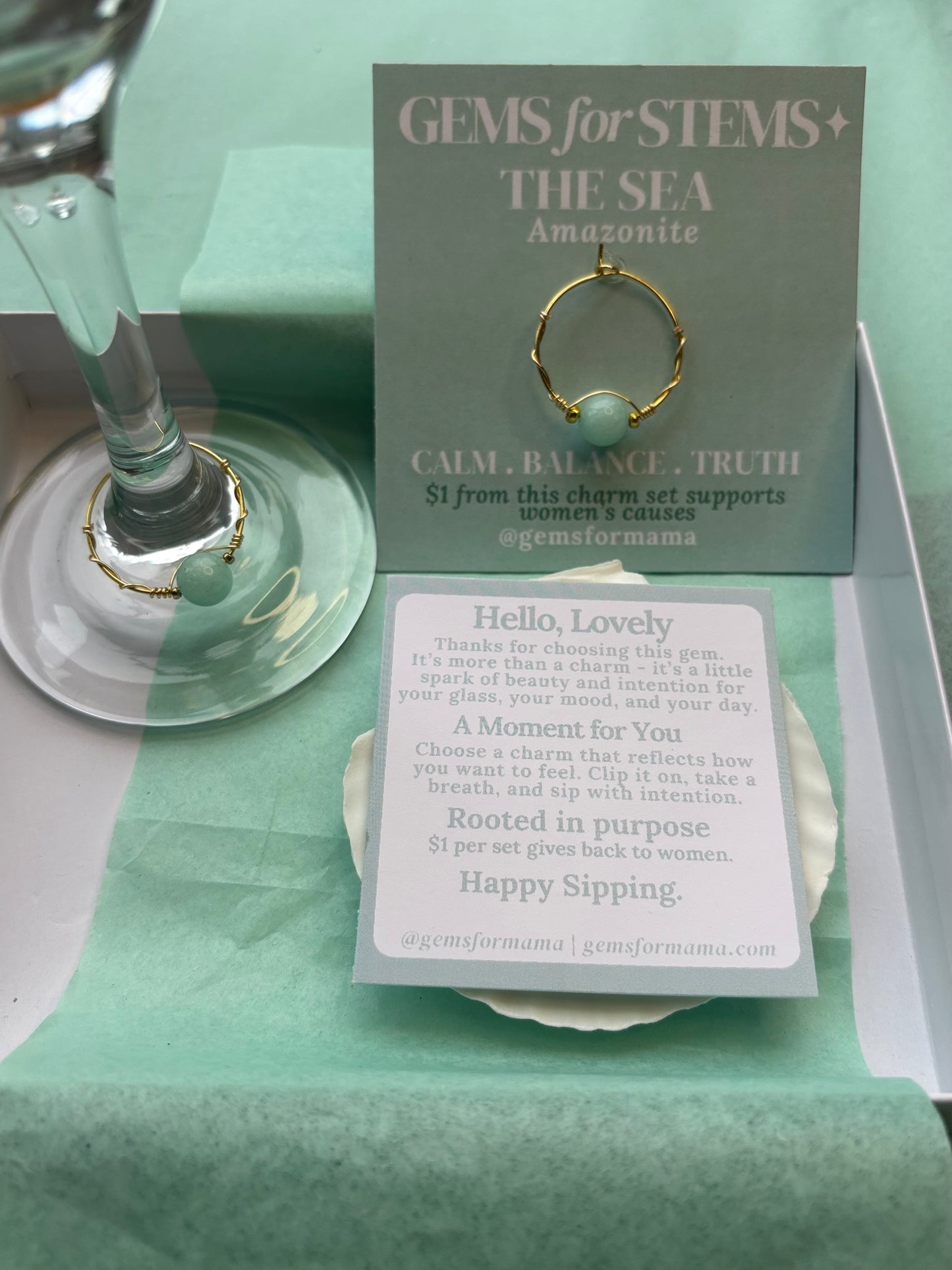 Seaside Bloom Set of 4 Charms