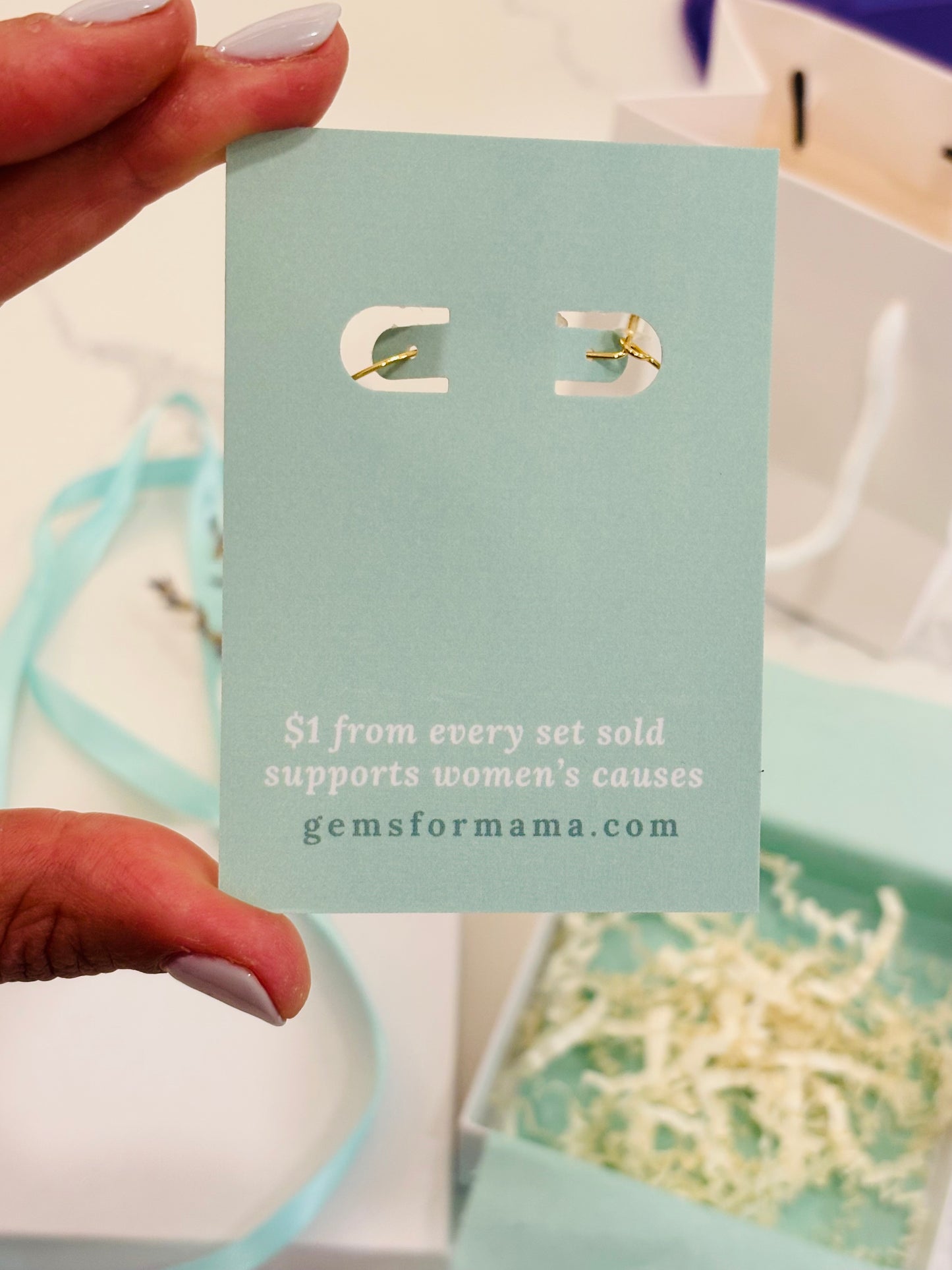 Gem Drop – Seafoam Amazonite Crystal Hoops