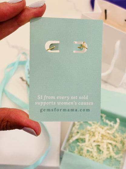 Gem Drop – Seafoam Amazonite Crystal Hoops