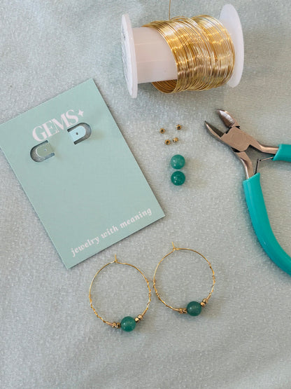 The Green Aventurine Hoop
