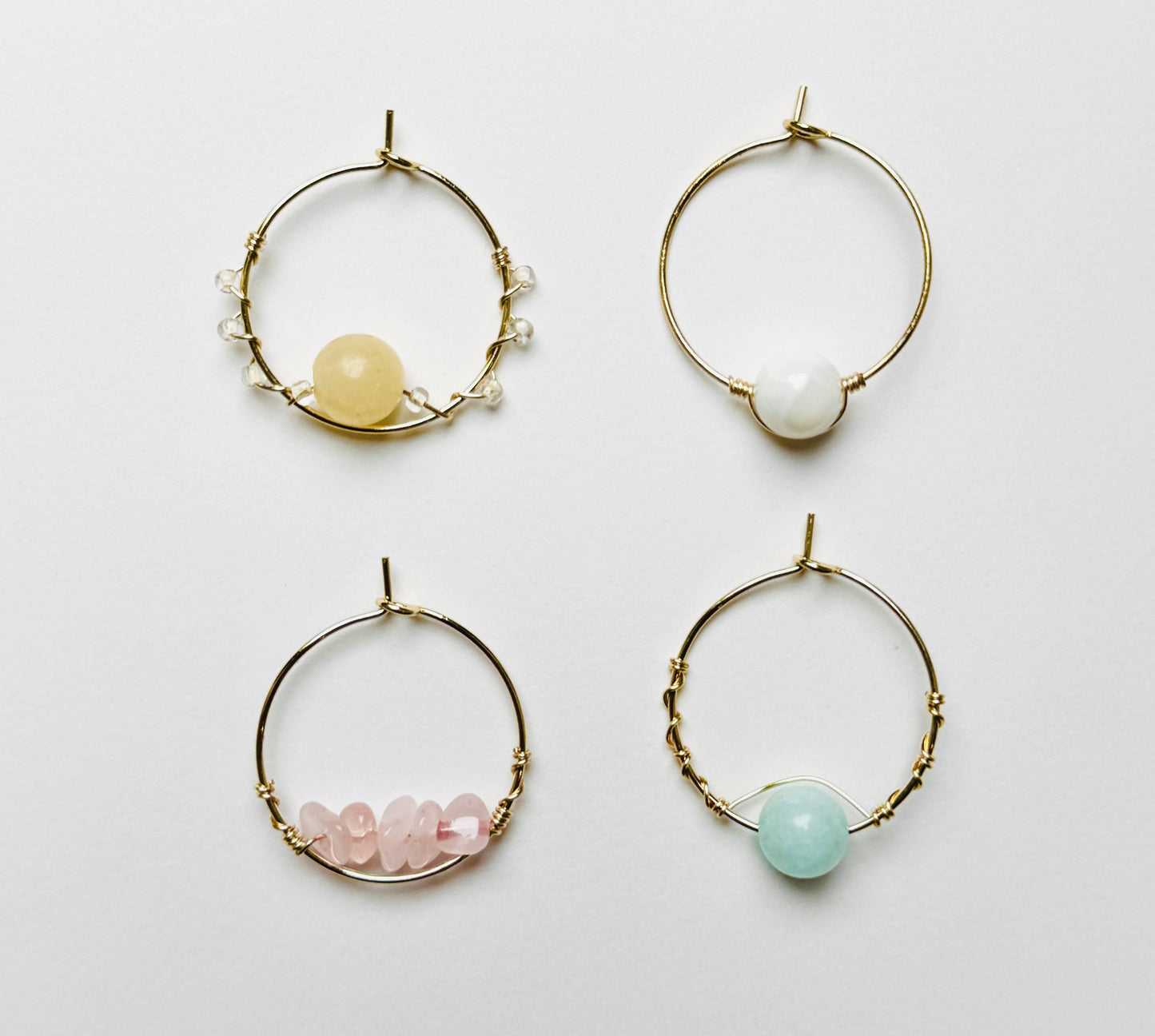 Seaside Bloom Glass Charms - Set of 4